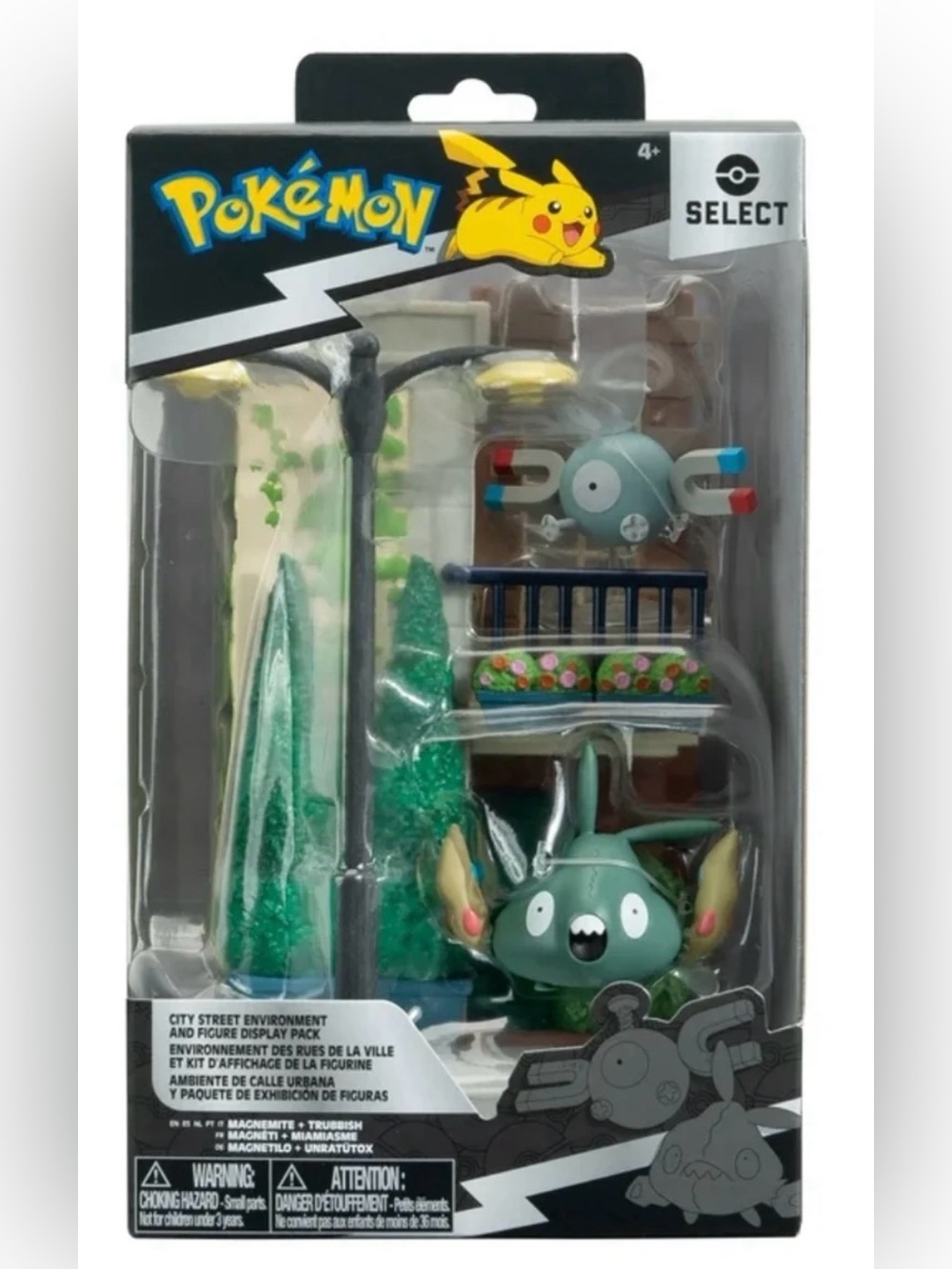 Pokemon City Street Environment - 6-inch Multi-Level Display Set with Two 2-inch